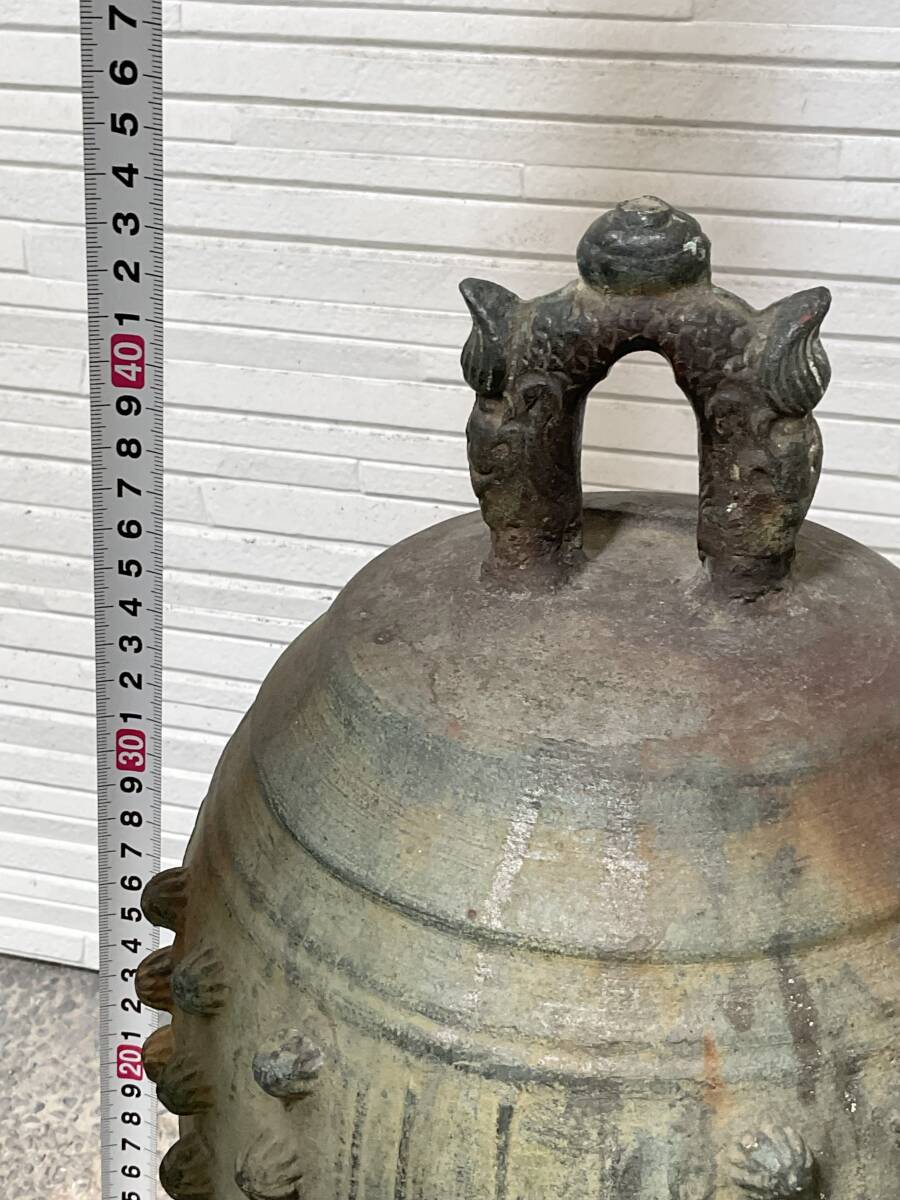 半鐘 釣鐘 梵鐘 古銅 青銅 高さ約44cm (銅製)|売買された 半鐘 釣鐘 梵鐘 古銅 青銅 高さ約44cm (銅製)|売買された