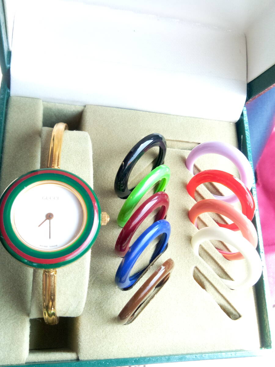 ジャンク GUCCI/グッチ/ チェンジベゼル/箱・付属品付/クォーツ ジャンク GUCCI/グッチ/ チェンジベゼル/箱・付属品付/クォーツ