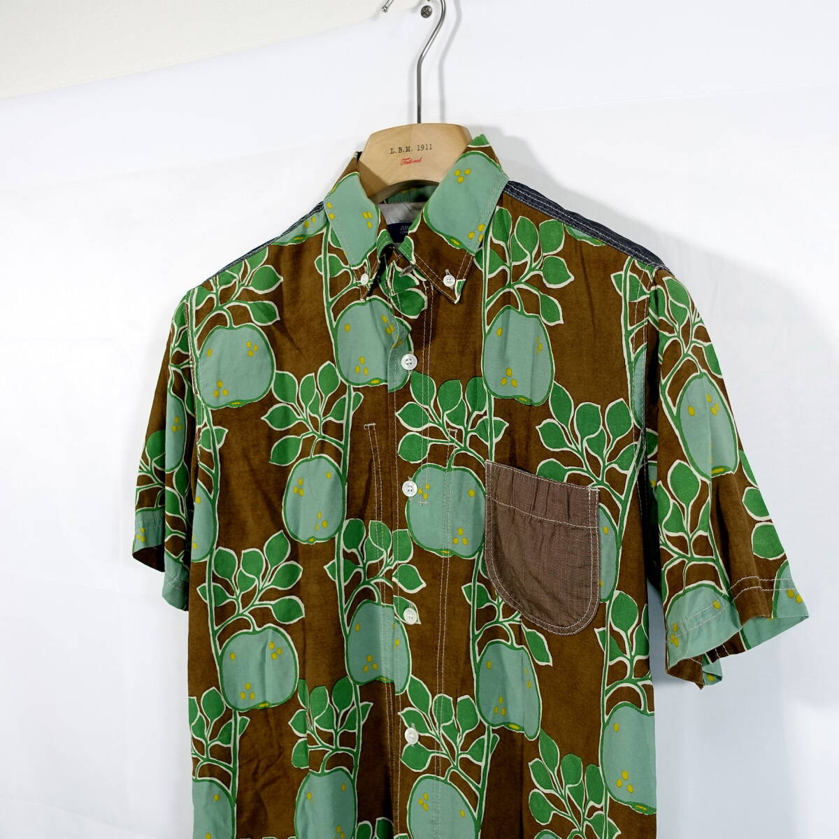良品】ジュンヤワタナベマン ボタニカル柄 キュプラ・レーヨン 良品】ジュンヤワタナベマン ボタニカル柄 キュプラ・レーヨン
