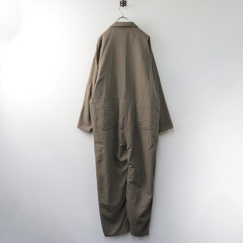 リノ LENO ウールリネンオールインワン 1/グレージュ ジャンプスーツ ツナギ サロペット【2400014351774】