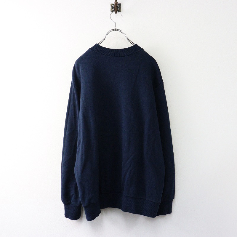 2023SS ロイスクレヨン Lois CRAYON フラワーロゴプリントスウェットプルオーバー M/ネイビー トレーナー 里毛【2400014373509】