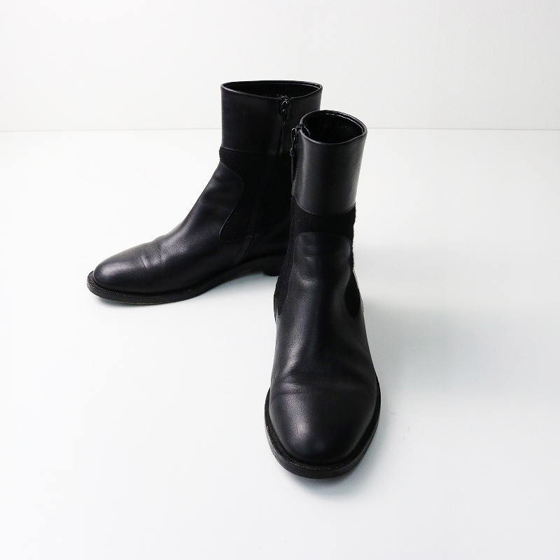  Nicola период Balenciaga BALENCIAGA шерсть переключение re жа цай do Zip ботинки 36.5/ черный примерно 24cm степень [2400014369649]