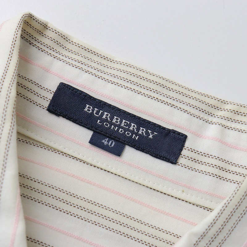 バーバリー ロンドン BURBERRY LONDON ロゴ刺繍 ストライプ バーバリー ロンドン BURBERRY LONDON ロゴ刺繍 ストライプ