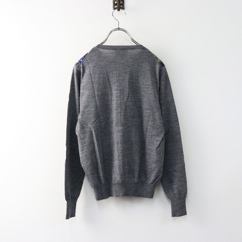 アンティパスト ANTIPAST ジャガード フラワーボタニカルカーディガン 1/グレー 花柄 羽織り ニット セーター【2400014382686】