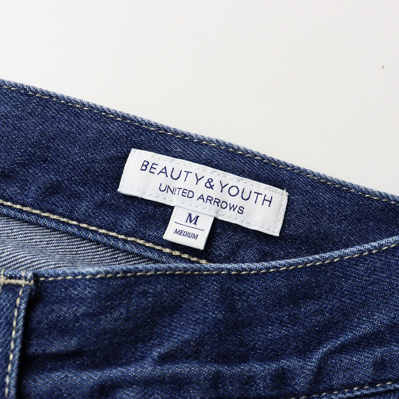 ビューティアンドユース BEAUTY&YOUTH 【WEB限定】by 5ポケットデニムテーパードパンツ M/ブルー インディゴ ジーンズ【2400014389692】_画像4