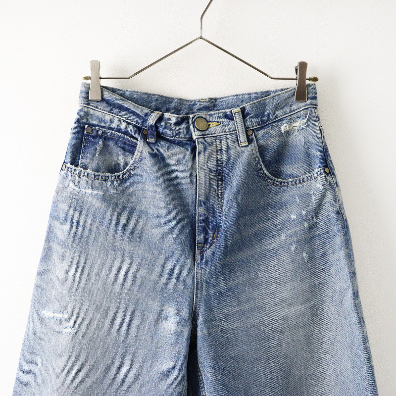 2023AW ブラックバイマウジー BLACK BY MOUSSY blkby jeans PUNA vintage denim プナビンテージデニムパンツ 25/ブルー【2400014386615】