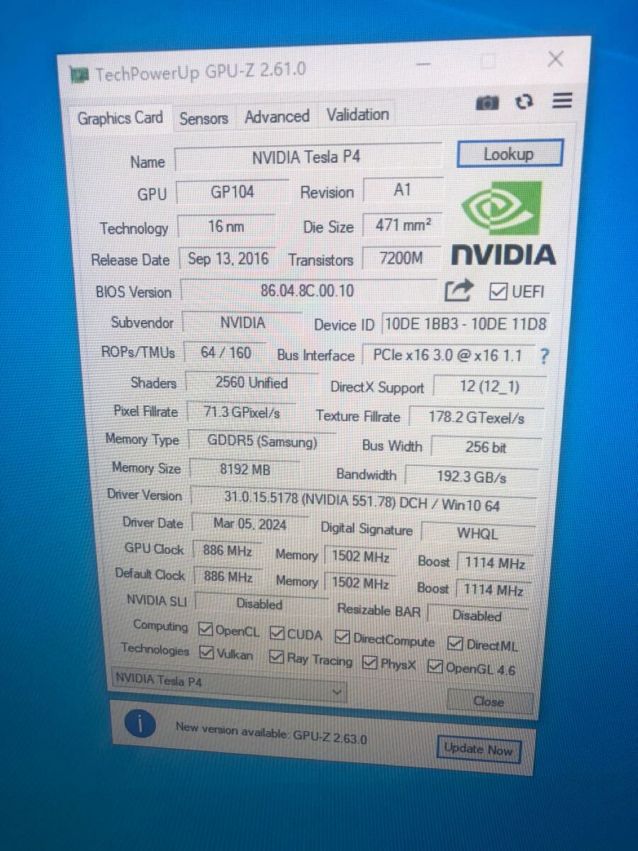 NVIDIA Tesla P4 8GB モジュール|Yahoo!フリマ(旧PayPayフリマ) NVIDIA Tesla P4 8GB モジュール|Yahoo!フリマ(旧PayPayフリマ)