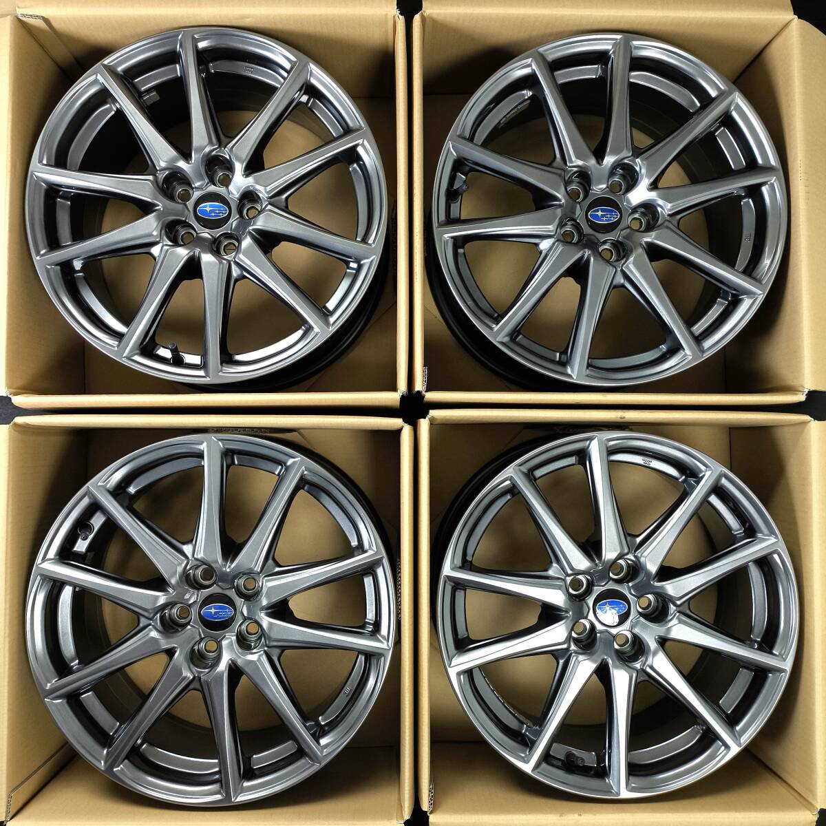 スバルBRZ ZD8 純正ホイール 17インチ 7.5J +48 5H PCD100 4本 スバルBRZ ZD8 純正ホイール 17インチ 7.5J +48 5H PCD100 4本