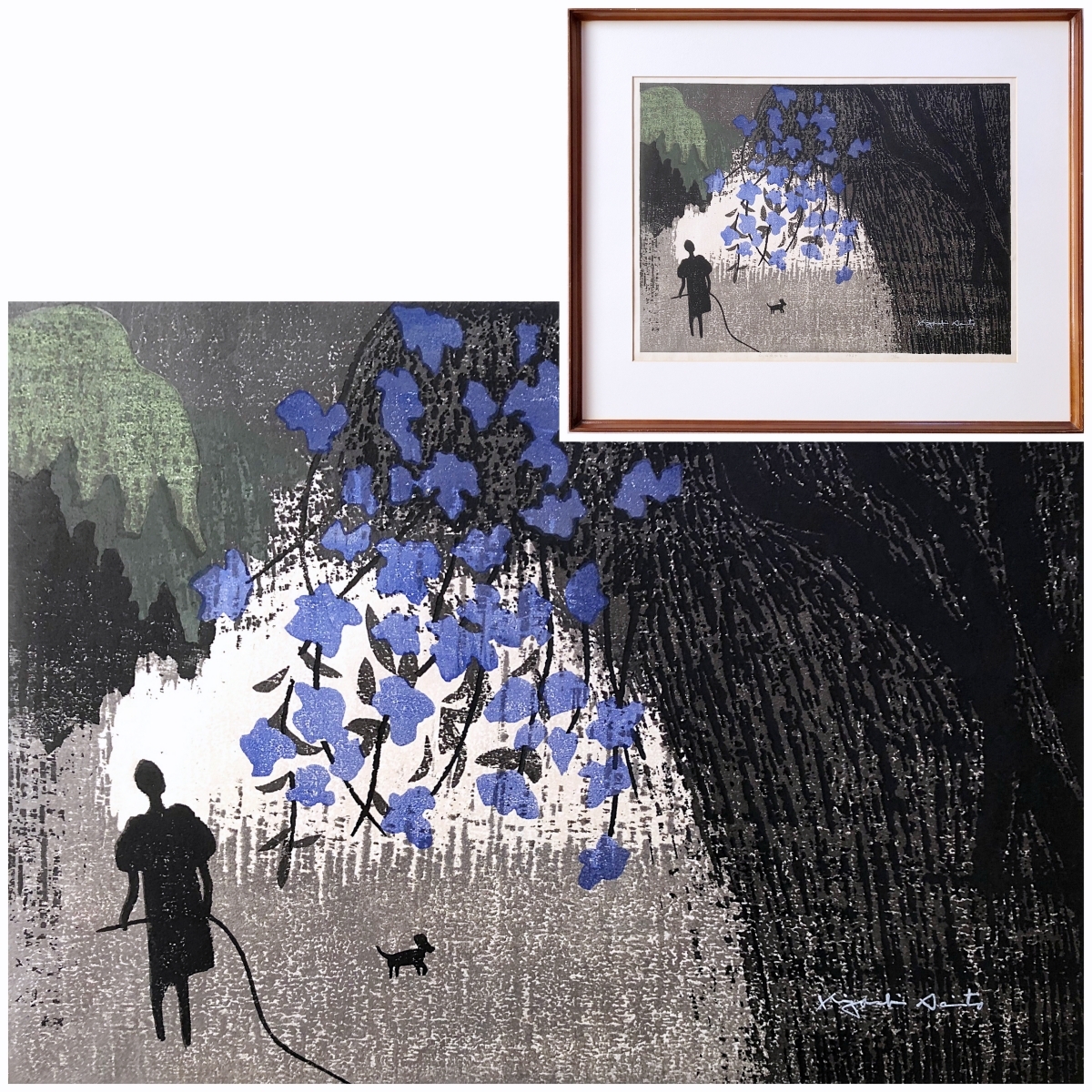 斎藤清 「GARDEN」 木版画 限定50部 12号 1969年 直筆サイン 斎藤清 「GARDEN」 木版画 限定50部 12号 1969年 直筆サイン