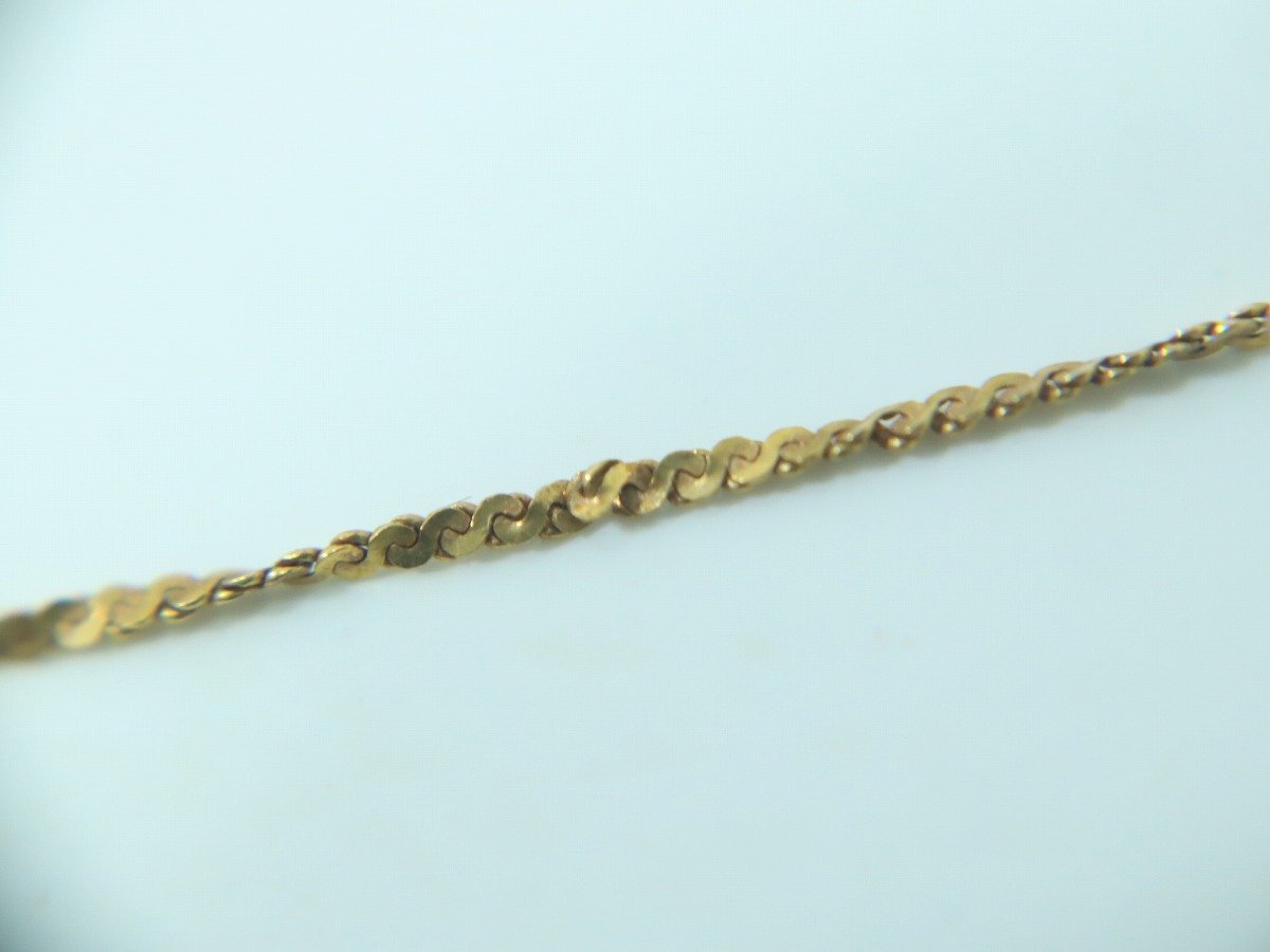 1円スタート】K18 750 ITALY 刻印 イエロー ネックレス 約41cm 1円スタート】K18 750 ITALY 刻印 イエロー ネックレス 約41cm