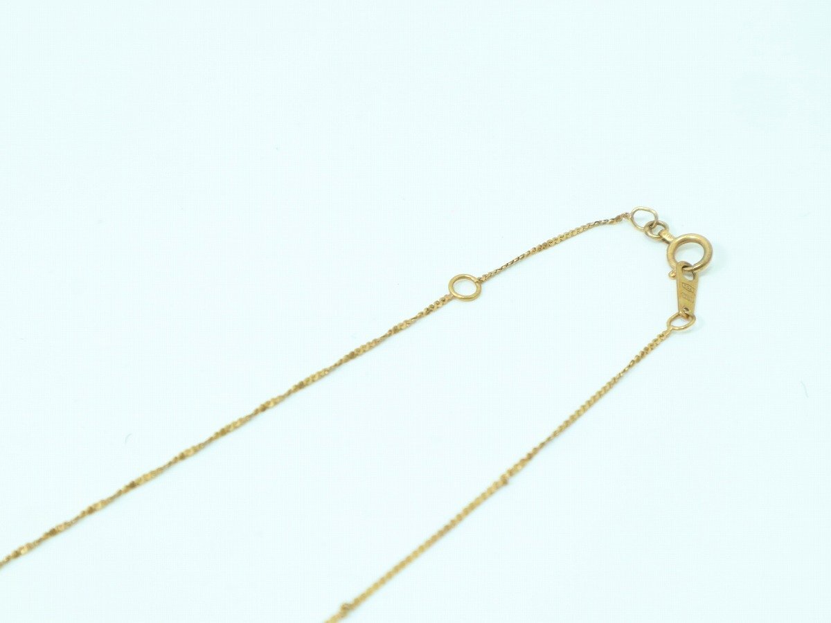 1円スタート】K18 750 ITALY 刻印 イエロー ネックレス 約41cm 1円スタート】K18 750 ITALY 刻印 イエロー ネックレス 約41cm