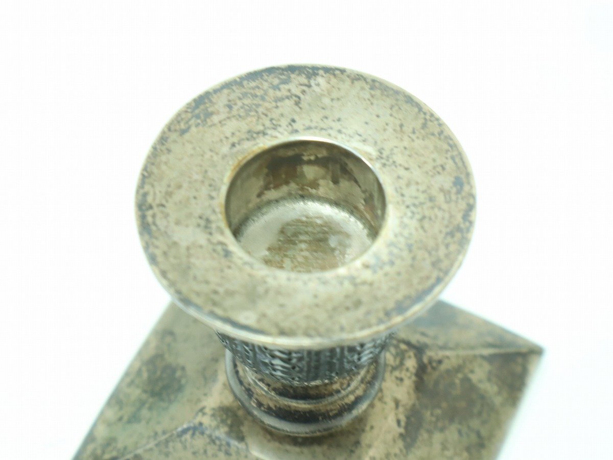 1円スタート】STERLING 925 刻印 蝋燭台 キャンドルスタンド 1円スタート】STERLING 925 刻印 蝋燭台 キャンドルスタンド