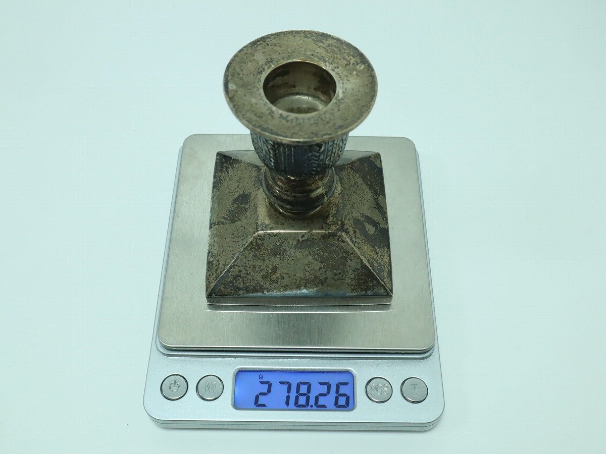 1円スタート】STERLING 925 刻印 蝋燭台 キャンドルスタンド 1円スタート】STERLING 925 刻印 蝋燭台 キャンドルスタンド