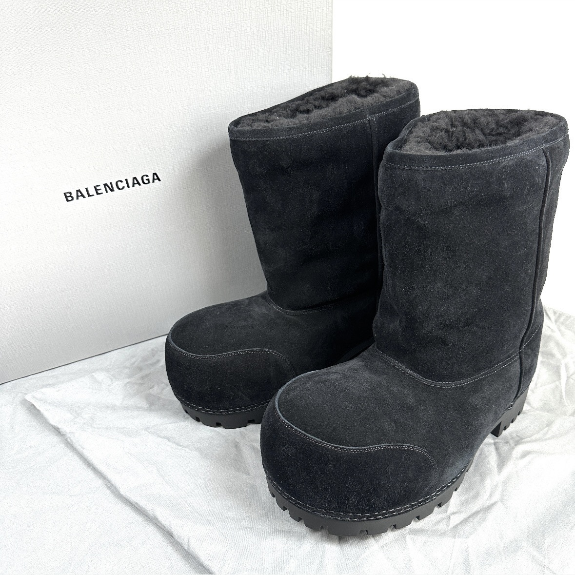 新品 BALENCIAGA バレンシアガ ALASKA FUR LOW BOOT 42 アラスカ