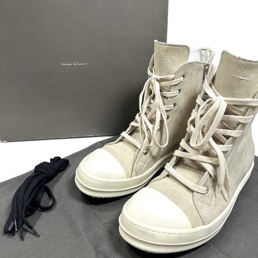 希少 Rick Owens リックオウエンス Ramones Dust Suede 42 希少 Rick Owens リックオウエンス Ramones Dust Suede 42