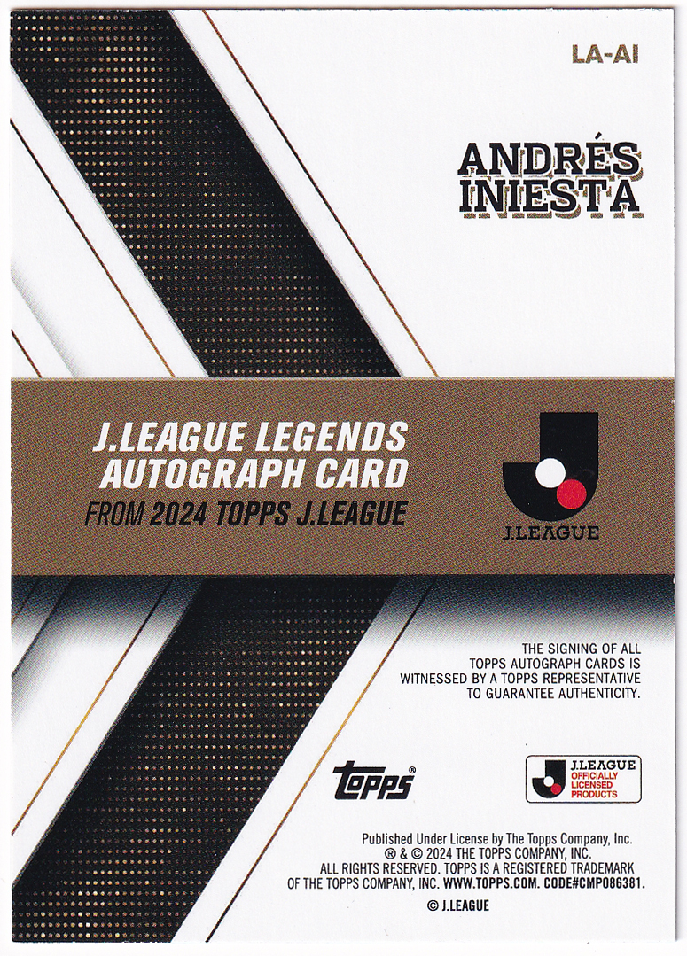 アンドレス イニエスタ/5/5枚限定】2024 Topps Jリーグ フラッグ アンドレス イニエスタ/5/5枚限定】2024 Topps Jリーグ フラッグ