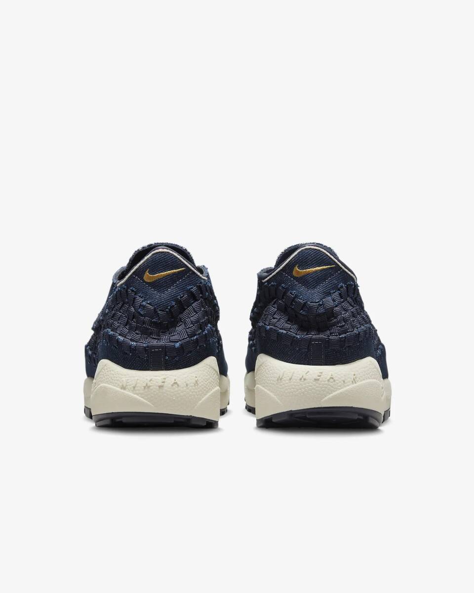 ナイキ 28.5cm エア フットスケープ ウーブン 税込定価23430円 ネイビー ホワイト NIKE W AIR FOOTSCAPE WOVEN デニム 紺 白_画像3