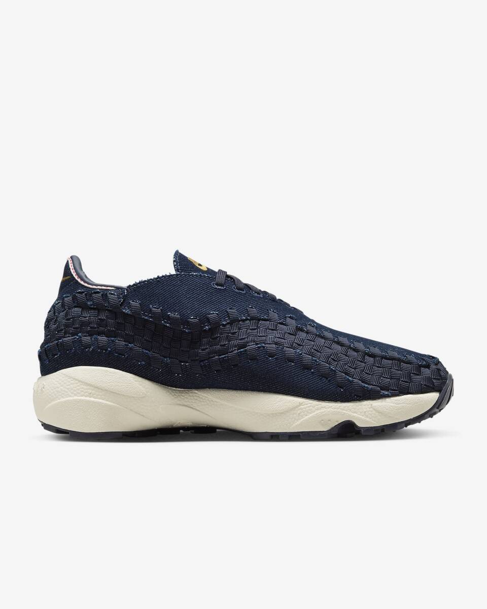 ナイキ 28.5cm エア フットスケープ ウーブン 税込定価23430円 ネイビー ホワイト NIKE W AIR FOOTSCAPE WOVEN デニム 紺 白_画像5