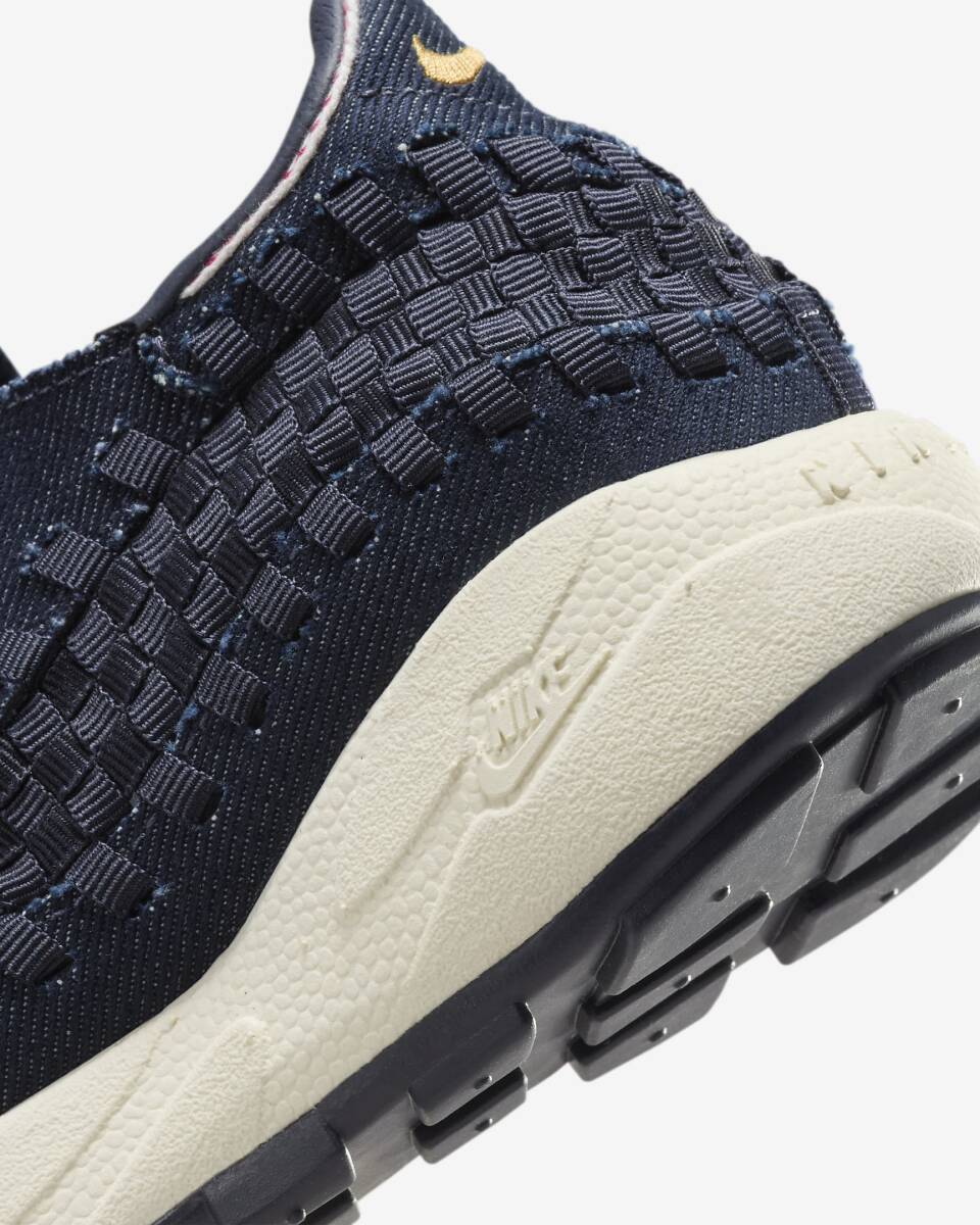 ナイキ 28.5cm エア フットスケープ ウーブン 税込定価23430円 ネイビー ホワイト NIKE W AIR FOOTSCAPE WOVEN デニム 紺 白_画像8