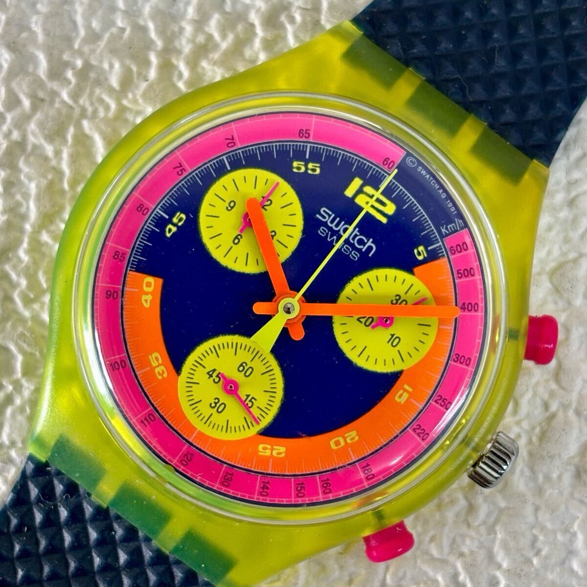 未使用 デッドストック SWATCH CHRONO SCJ101 Grand Prix 1991