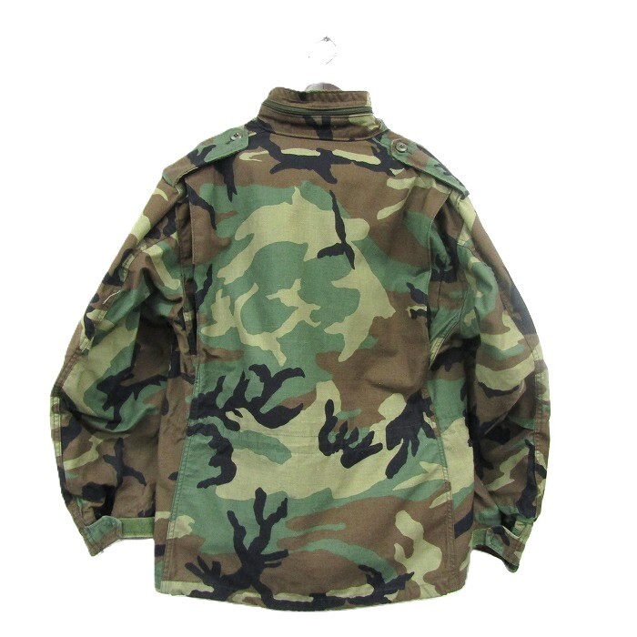 90s 米軍実物 サイズ M-S U.S ARMY M-65 フィールド ジャケット ウッドランド カモ 迷彩 古着 ビンテージ ミリタリー 5A2701_画像2