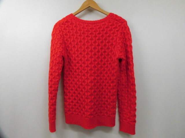 M.deux エムドゥ ケーブルニット セーター 長袖トップス レッド 赤 フリーサイズ_画像3
