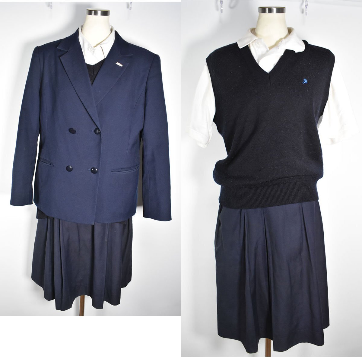 群馬県 勢多農林高校 女子 校章付 制服 9点 まとめて [県立 群馬県 勢多農林高校 女子 校章付 制服 9点 まとめて [県立