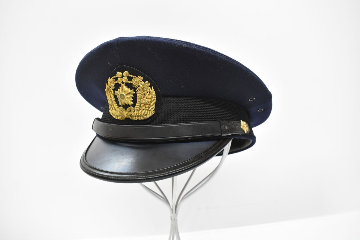 未使用 昭和 警察 旧制帽 5号サイズ 記名なし[大阪府警察本部 未使用 昭和 警察 旧制帽 5号サイズ 記名なし[大阪府警察本部