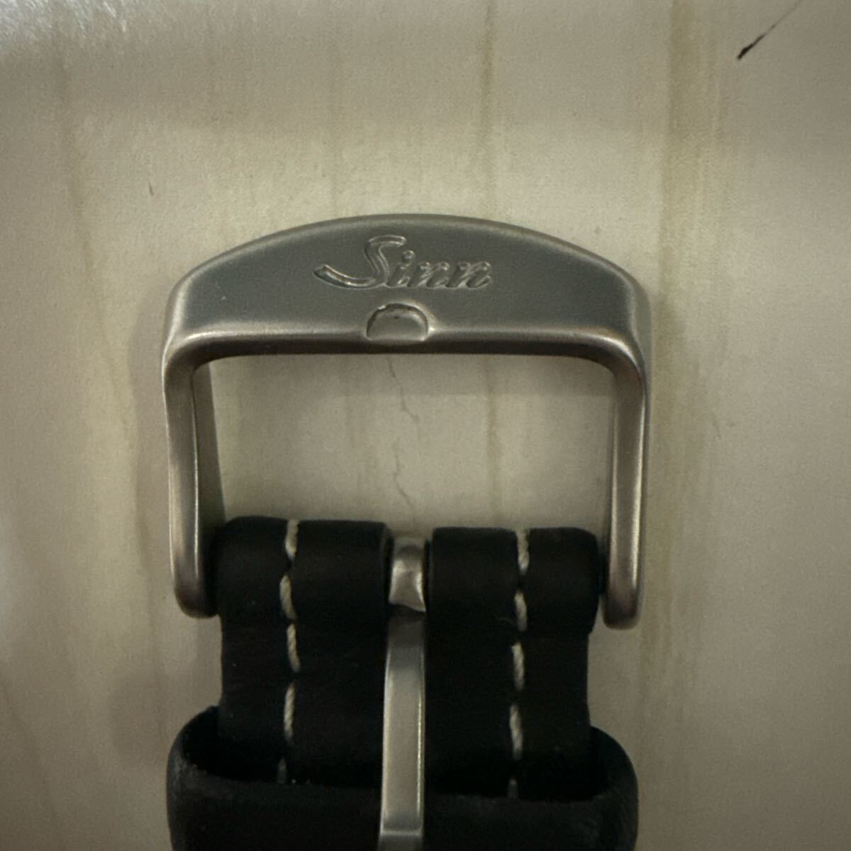 Sinn Euro356 ブラックスティッチ カウレザー ストラップ ジン 腕時計 腕時計ベルト