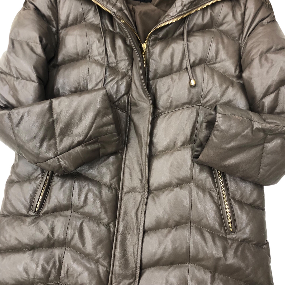 DAMA Collection ラムレザー ブルーフォックスファー ダウン DAMA Collection ラムレザー ブルーフォックスファー ダウン