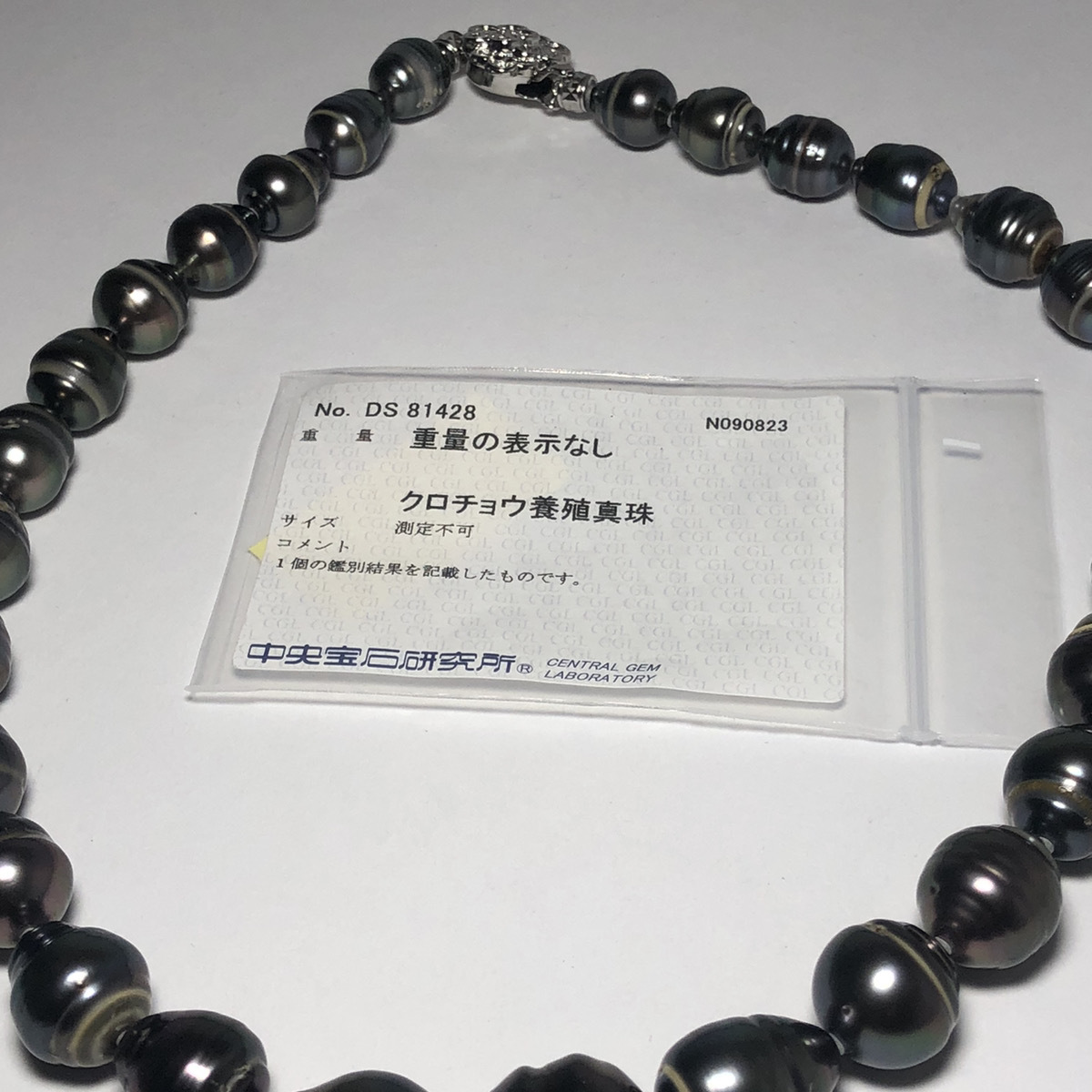 黒蝶真珠】鑑別書付 10.0~16.8 mm 46cm 70.0g バロック 黒蝶真珠】鑑別書付 10.0~16.8 mm 46cm 70.0g バロック