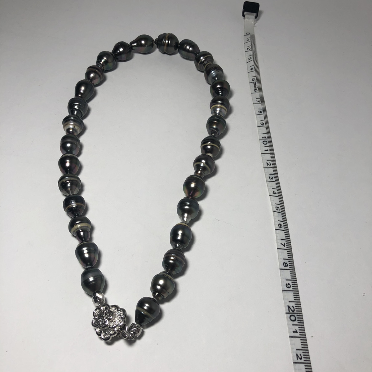 黒蝶真珠】鑑別書付 10.0~16.8 mm 46cm 70.0g バロック 黒蝶真珠】鑑別書付 10.0~16.8 mm 46cm 70.0g バロック