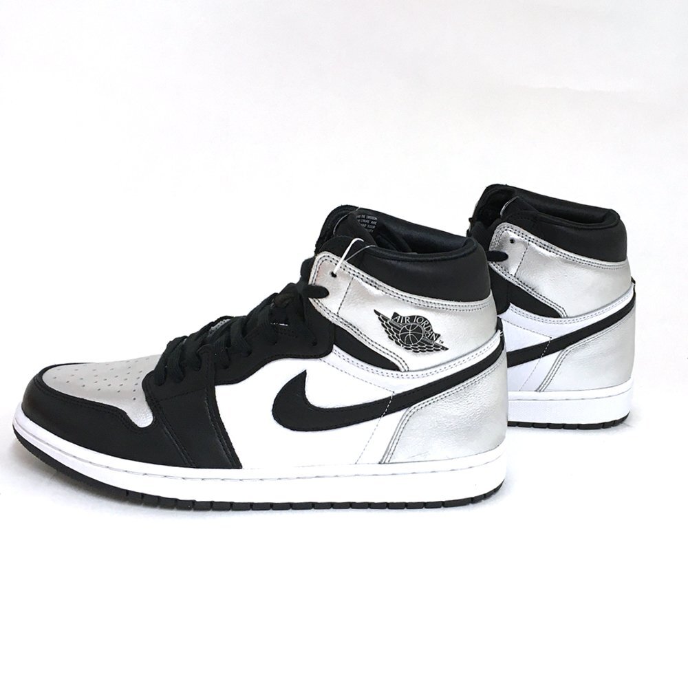 未使用] 1円～ NIKE WMNS AIR JORDAN 1 HIGH OG SILVER TOE 28.5