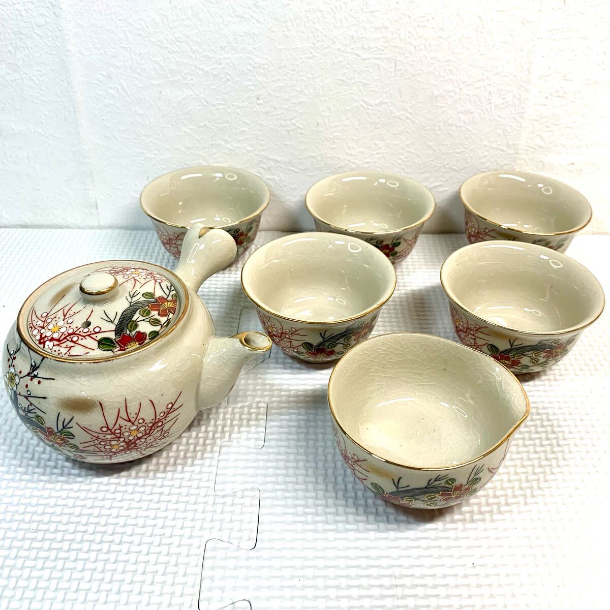 九谷焼 仙龍窯 煎茶セット 急須 湯冷まし 湯呑 5客 茶器 煎茶 九谷焼 仙龍窯 煎茶セット 急須 湯冷まし 湯呑 5客 茶器 煎茶