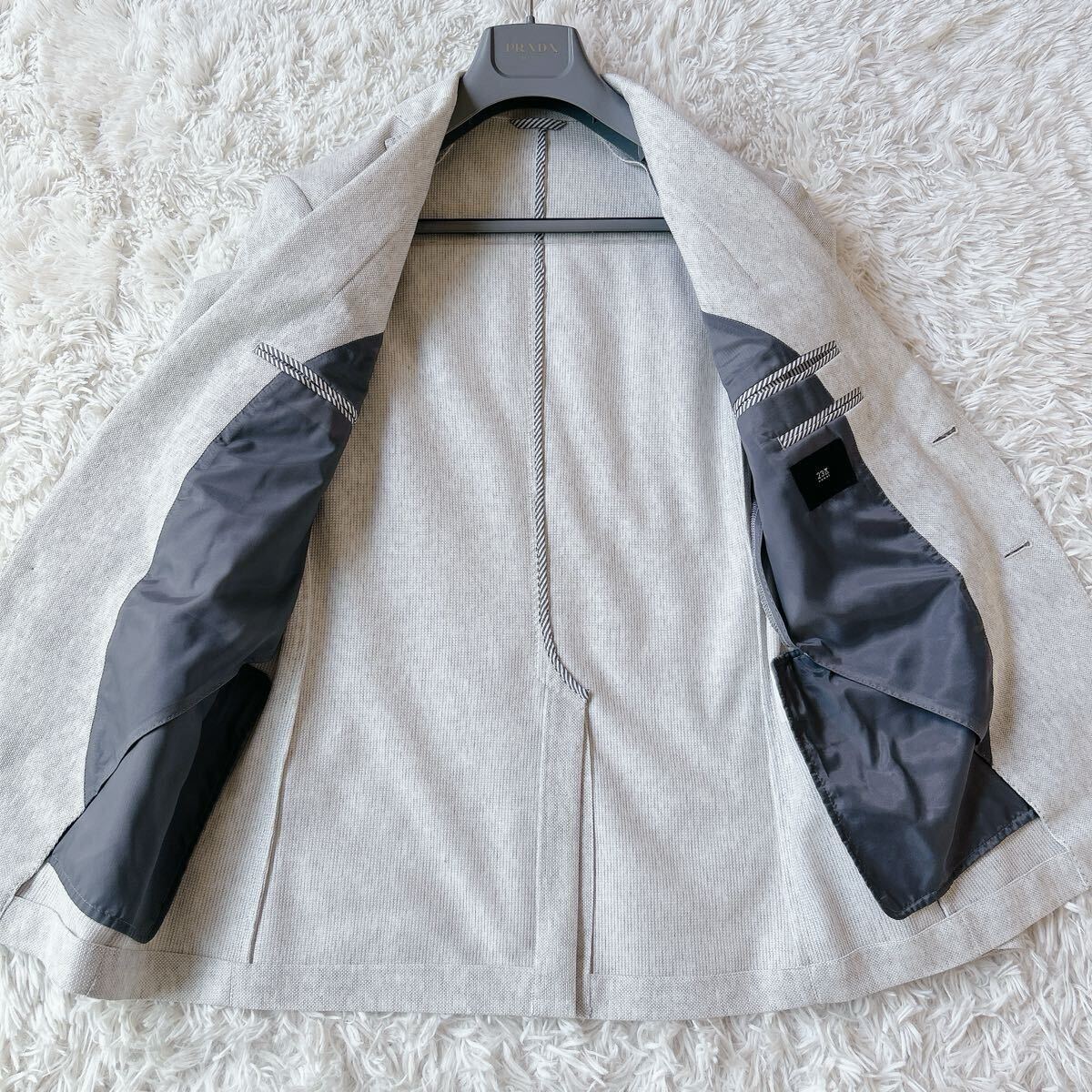極美品【極上の逸品】L アンコン テーラード サマー ジャケット 極美品【極上の逸品】L アンコン テーラード サマー ジャケット