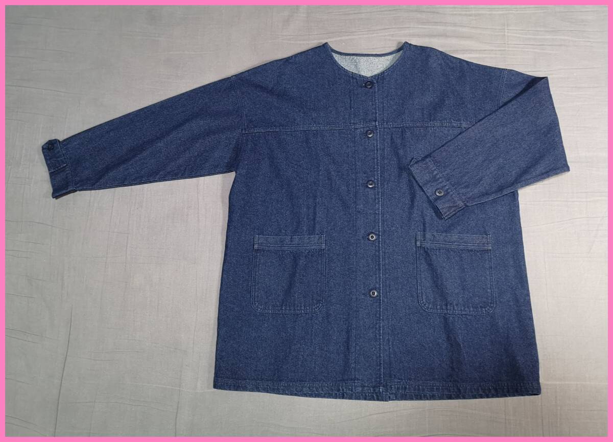 ＪＫＴ‐９２‐３☆春秋冬☆新品☆送料込み☆即決☆ナチュラル系☆綿デニム素材☆M～Lサイズ☆ジャケット☆ネイビー系☆ゆったり