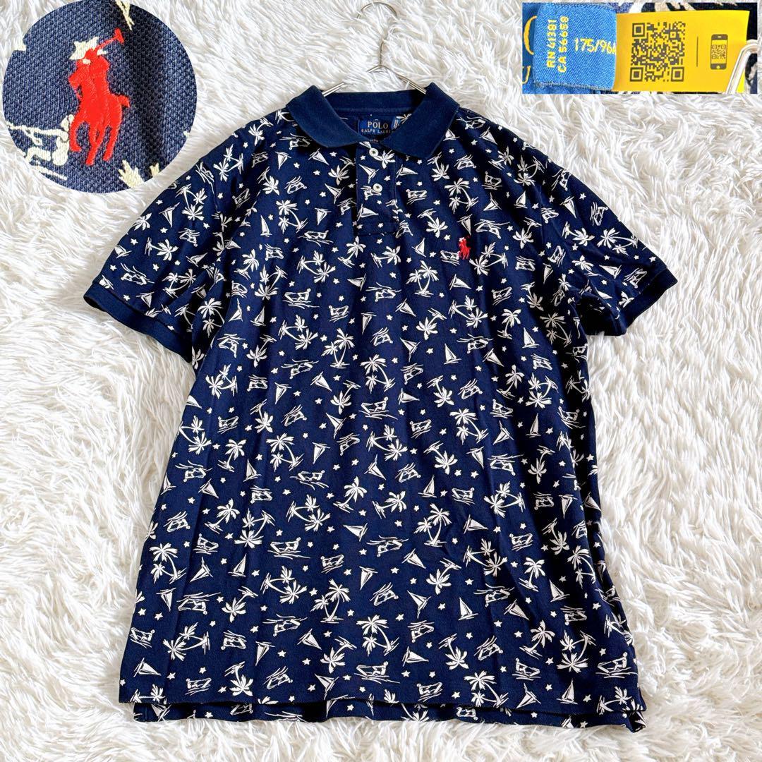 美品 POLO RALPH LAUREN ポロラルフローレン アロハ柄ポロシャツ 美品 POLO RALPH LAUREN ポロラルフローレン アロハ柄ポロシャツ