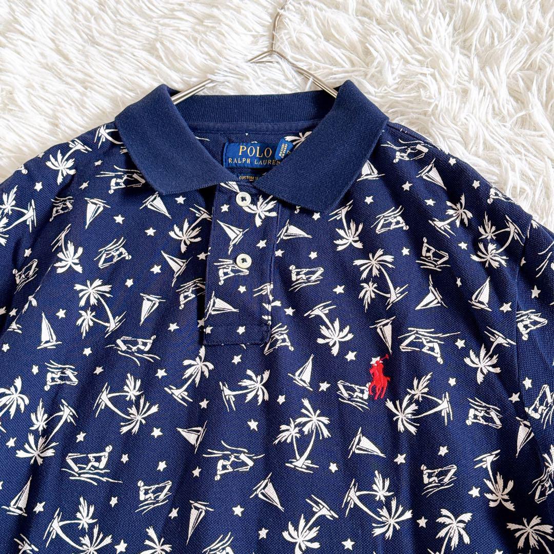 美品 POLO RALPH LAUREN ポロラルフローレン アロハ柄ポロシャツ 美品 POLO RALPH LAUREN ポロラルフローレン アロハ柄ポロシャツ