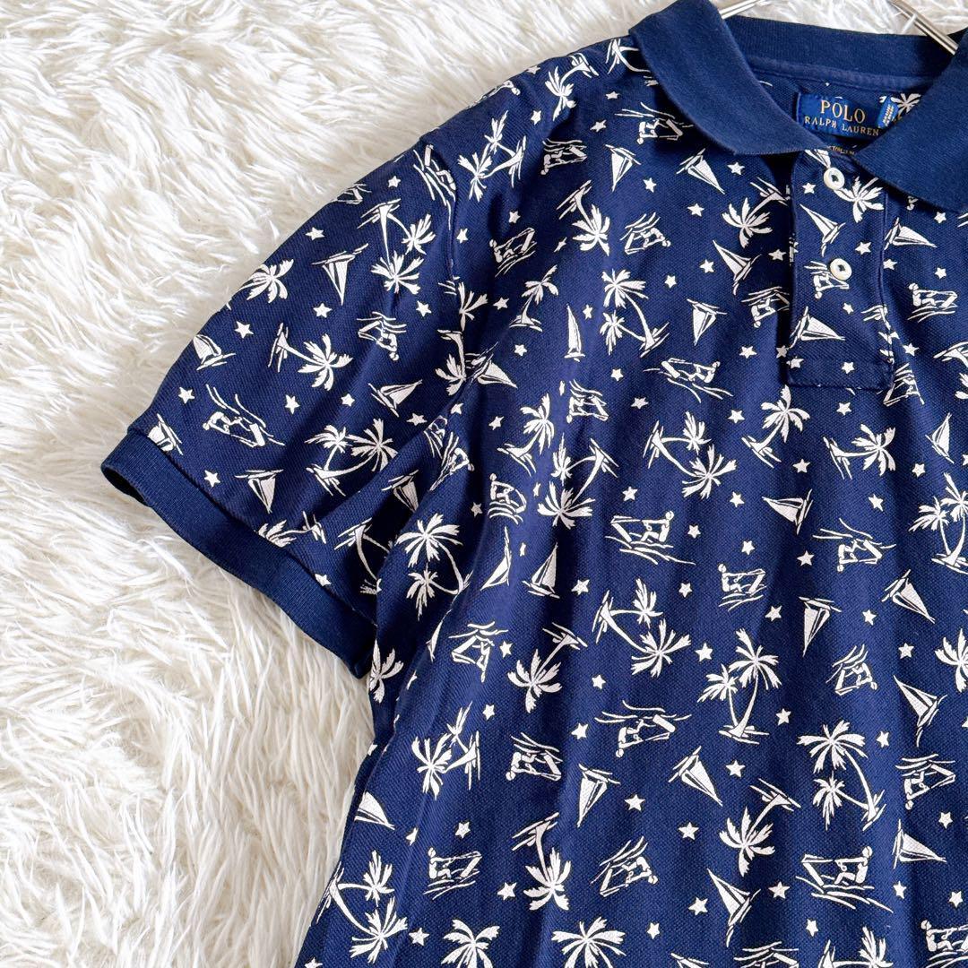 美品 POLO RALPH LAUREN ポロラルフローレン アロハ柄ポロシャツ 美品 POLO RALPH LAUREN ポロラルフローレン アロハ柄ポロシャツ
