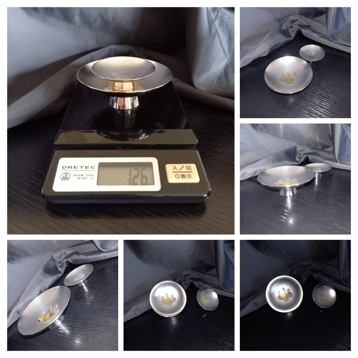 126g五七桐SILVER銀杯銀盃シルバー 酒器洋銀刻印あり金工芸金張 126g五七桐SILVER銀杯銀盃シルバー 酒器洋銀刻印あり金工芸金張
