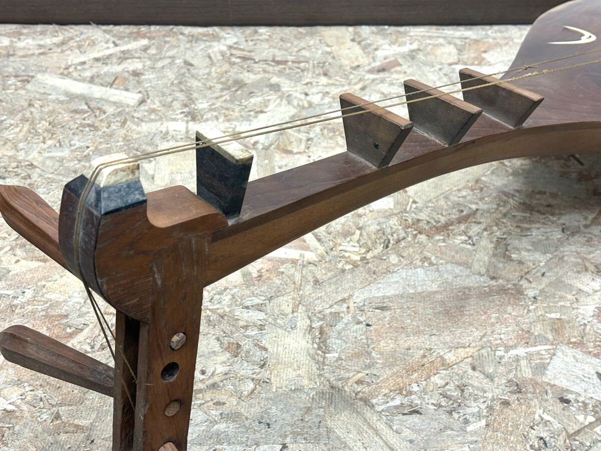 1円〜 琵琶 古楽器 四弦四柱 弦楽器 全長約96cm 和楽器 筑前琵琶