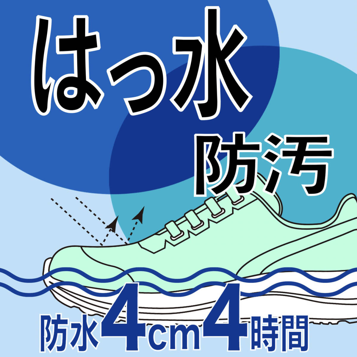 キッズ スニーカー 運動靴 通学靴 スクールシューズ ランニングシューズ メッシュ 抗菌 防臭 防水 撥水 防汚 軽量 男女兼用 24873-sax-235_画像4