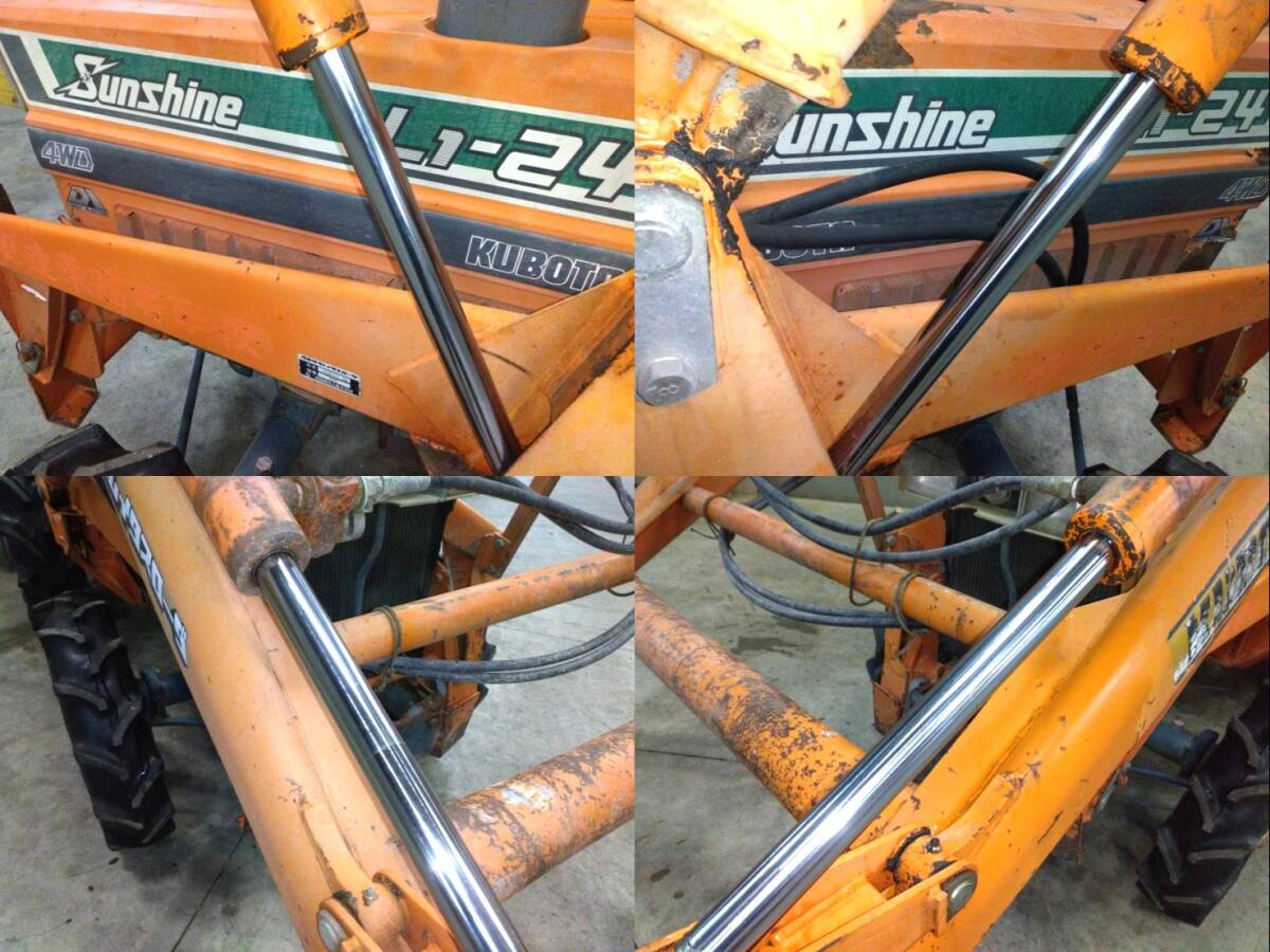  Fukushima Kubota трактор L1-24D 1543 час 24 лошадиные силы фронтальный погрузчик 4WD 3 пункт ссылка серый tas животноводство снегоочиститель экспорт продажа в магазине сельско-хозяйственное оборудование рынок 2 шт.@ сосна 
