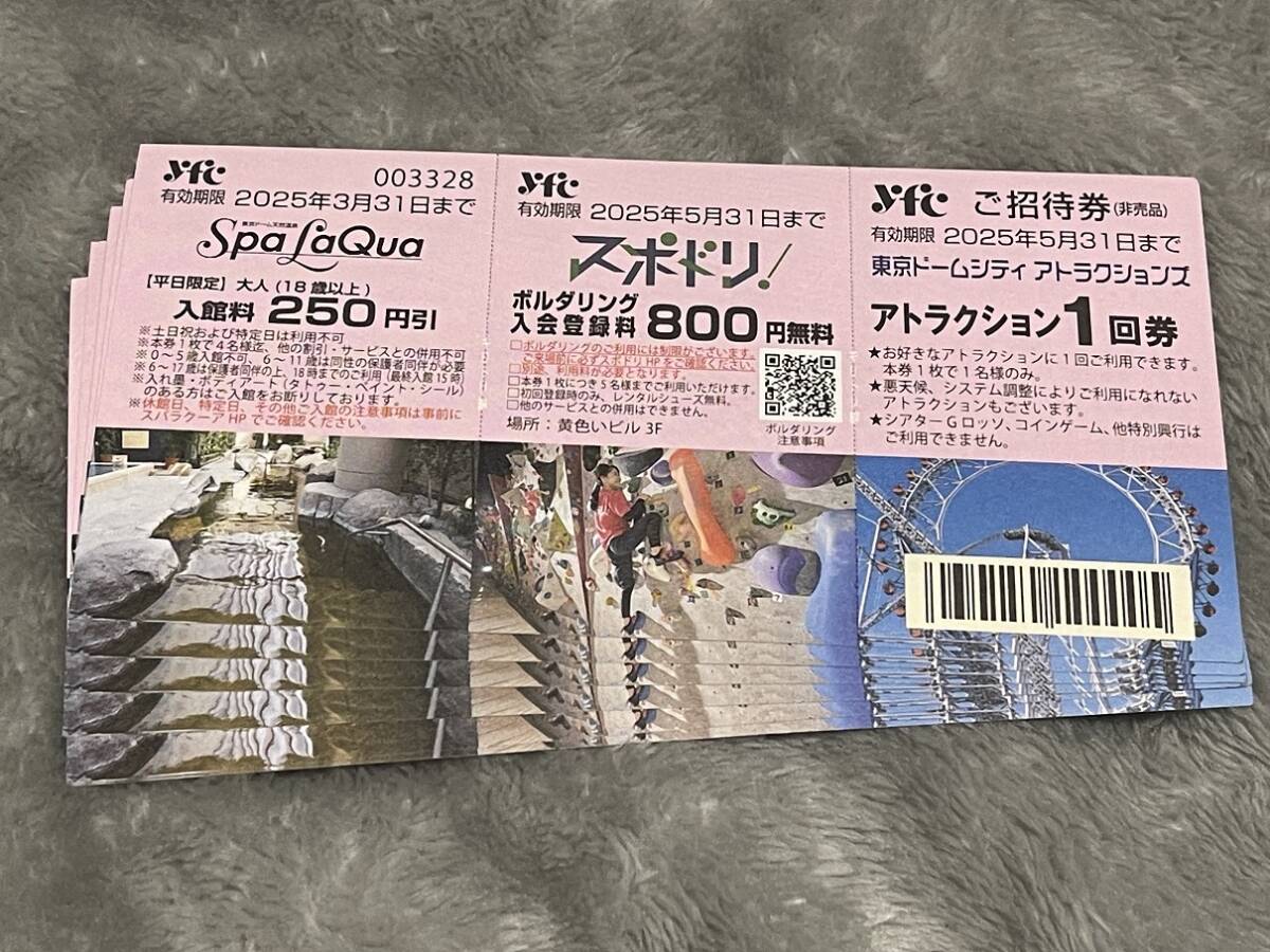 送料無料○東京ドームシティ○アトラクション券○6枚セット 送料無料○東京ドームシティ○アトラクション券○6枚セット