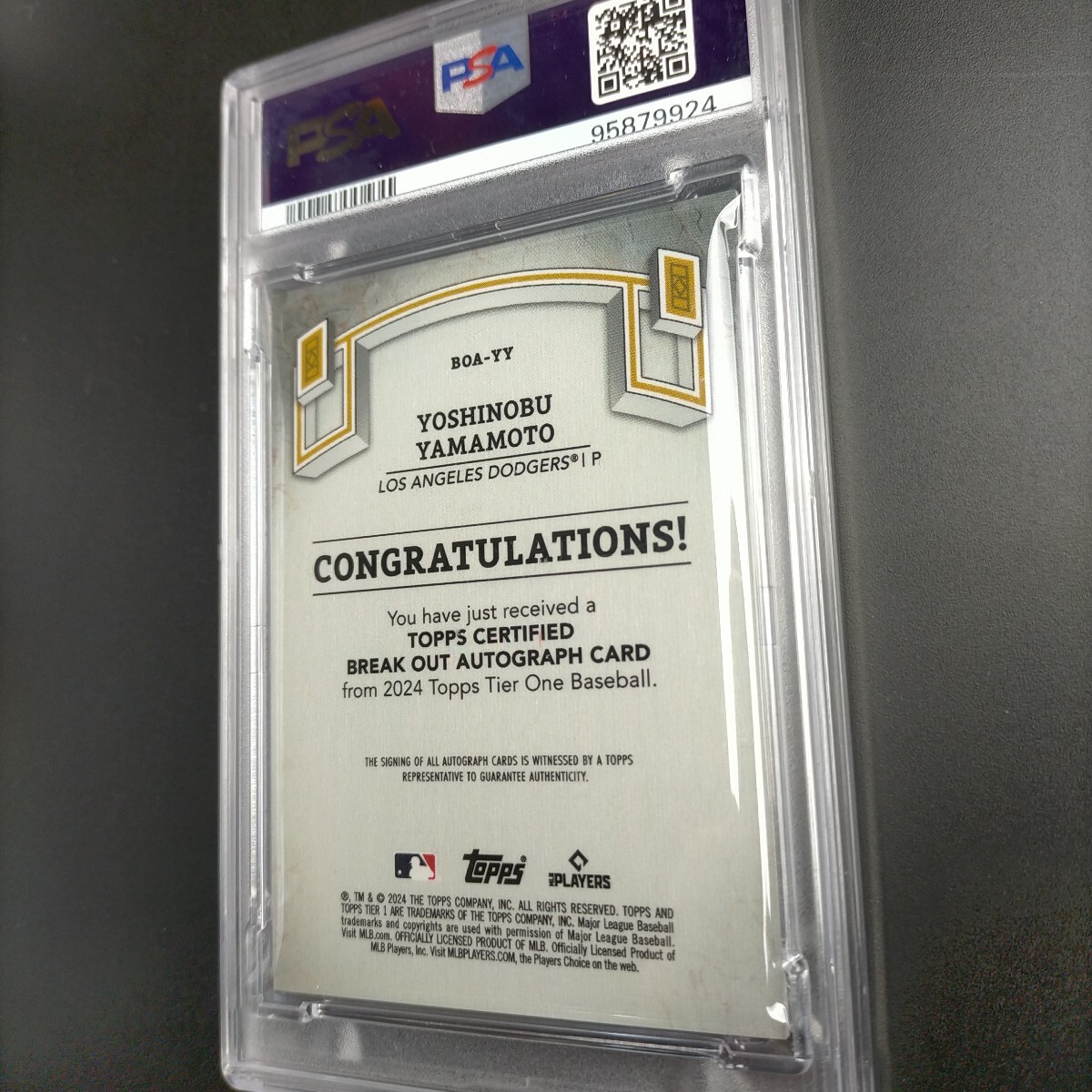 山本由伸【25枚限定 13/25 PSA GEM MT 10】2024 Topps Tier One 山本由伸【25枚限定 13/25 PSA GEM MT 10】2024 Topps Tier One