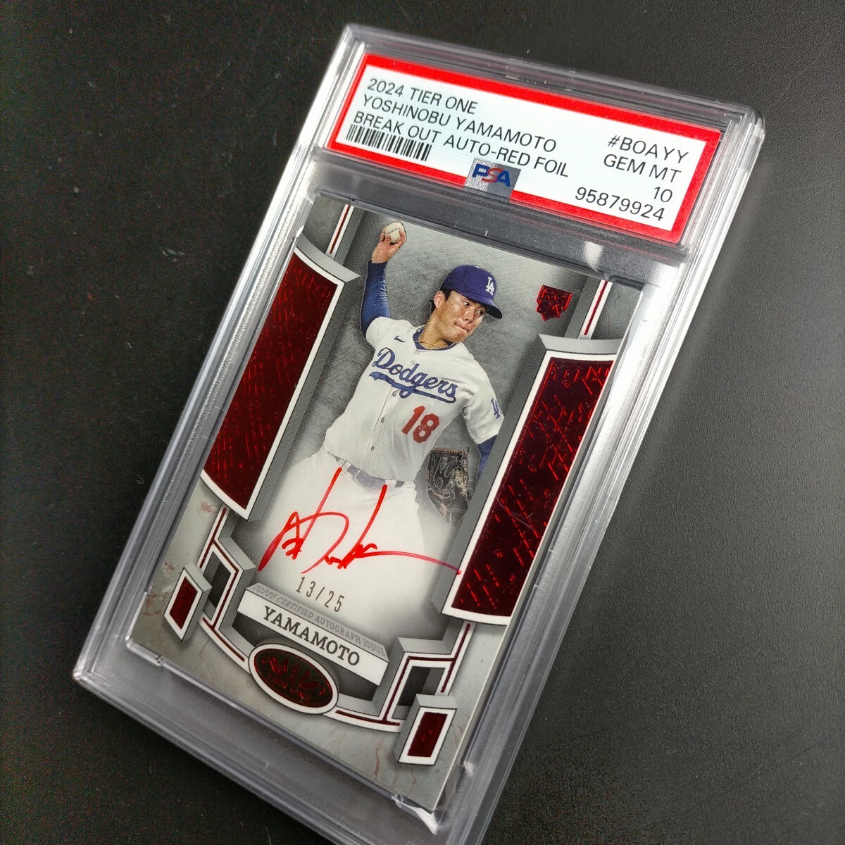 山本由伸【25枚限定 13/25 PSA GEM MT 10】2024 Topps Tier One 山本由伸【25枚限定 13/25 PSA GEM MT 10】2024 Topps Tier One