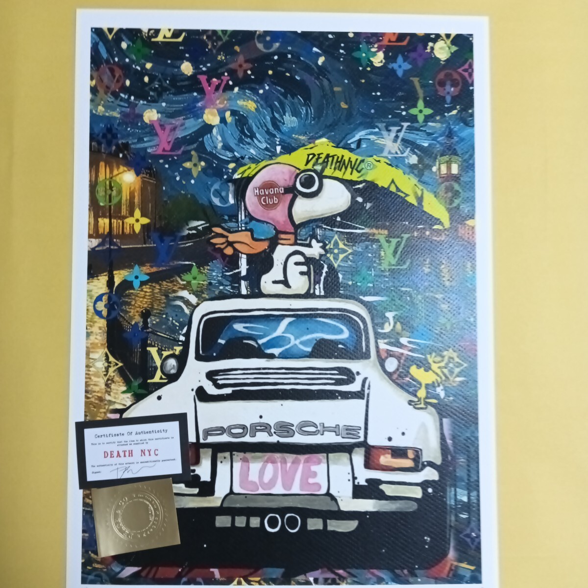 DEATH NYC 世界限定100枚 アートポスター SNOOPY スヌーピー DEATH NYC 世界限定100枚 アートポスター SNOOPY スヌーピー