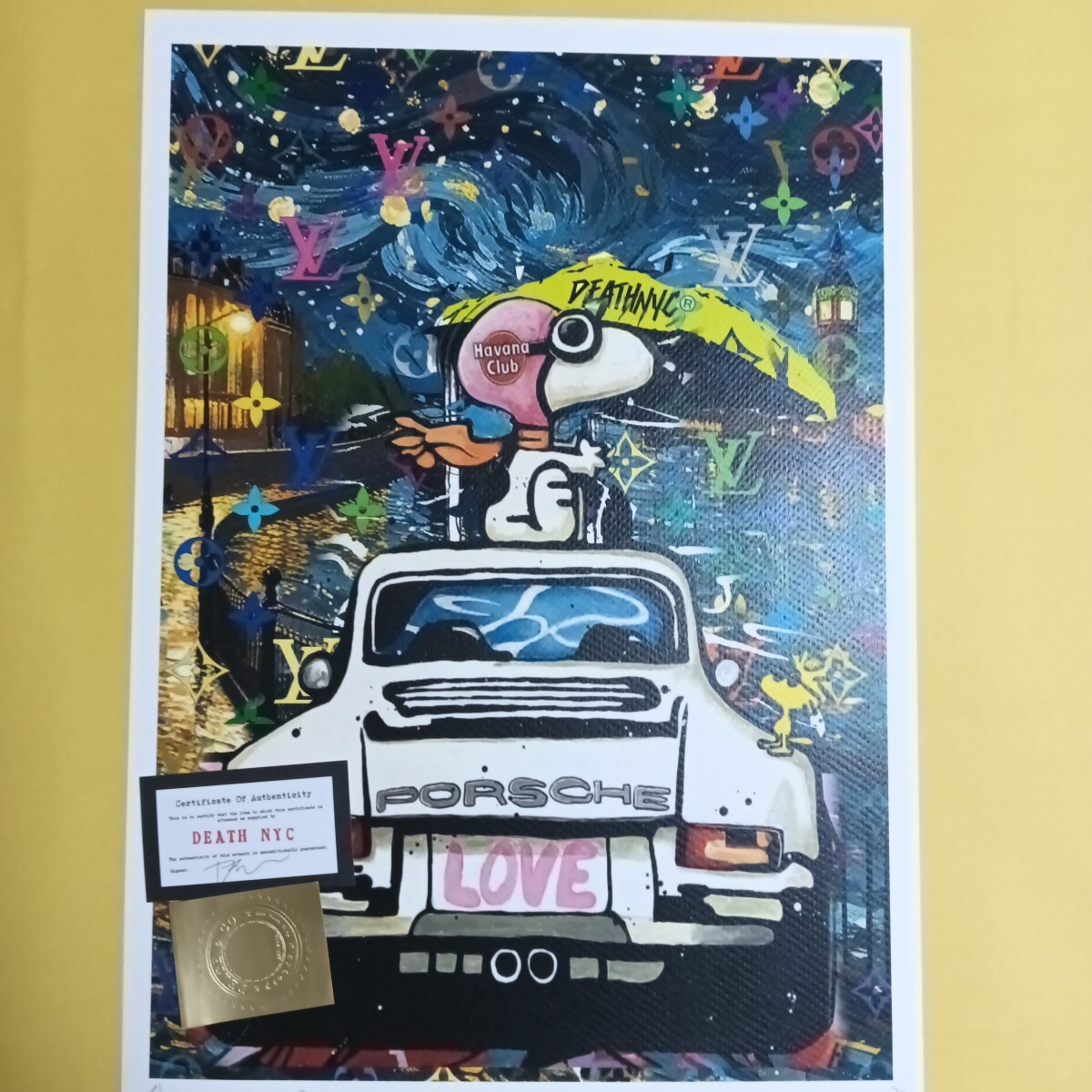 DEATH NYC 世界限定100枚 アートポスター SNOOPY スヌーピー DEATH NYC 世界限定100枚 アートポスター SNOOPY スヌーピー