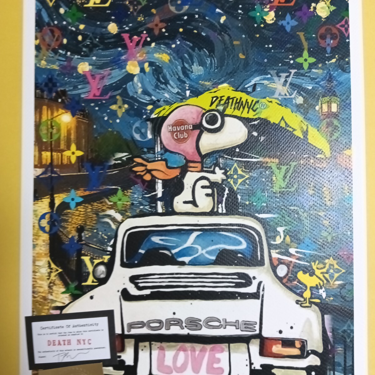 DEATH NYC 世界限定100枚 アートポスター SNOOPY スヌーピー DEATH NYC 世界限定100枚 アートポスター SNOOPY スヌーピー