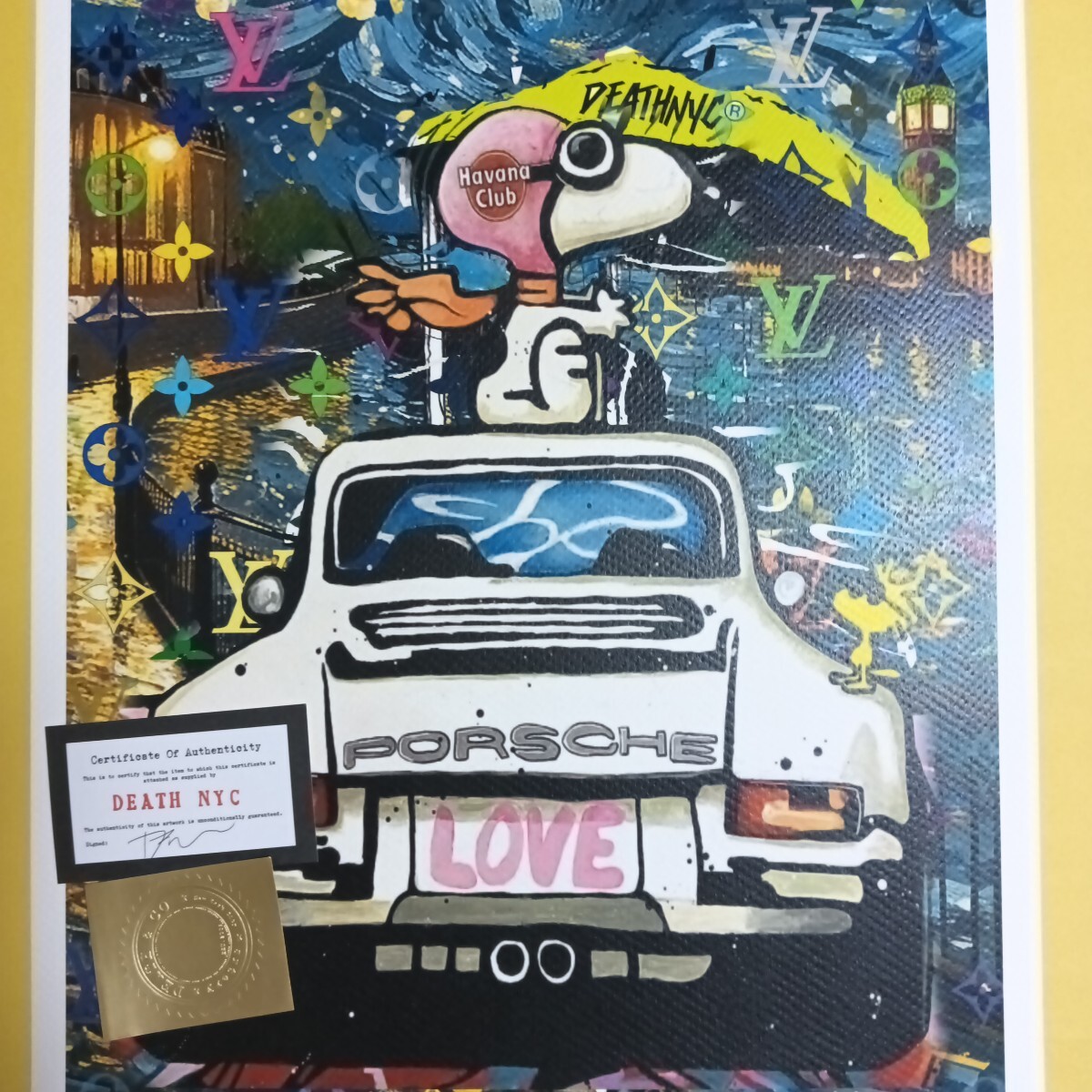 DEATH NYC 世界限定100枚 アートポスター SNOOPY スヌーピー DEATH NYC 世界限定100枚 アートポスター SNOOPY スヌーピー
